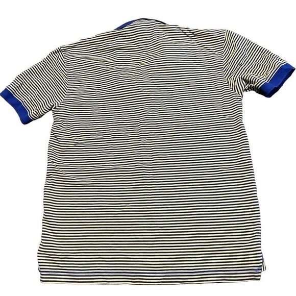 TOMMY HILFIGER Vintage Blue & Yellow Striped Polo Size Small - Picture 2 of 7